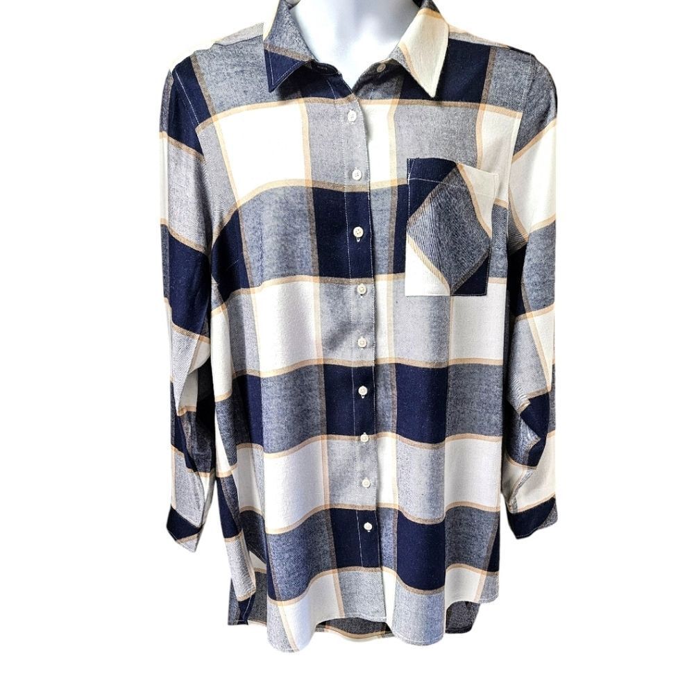 TORRID NEW LIZZIE SOFTEST Plaid Flannel Tunic Size 2X - Picture 2 of 16